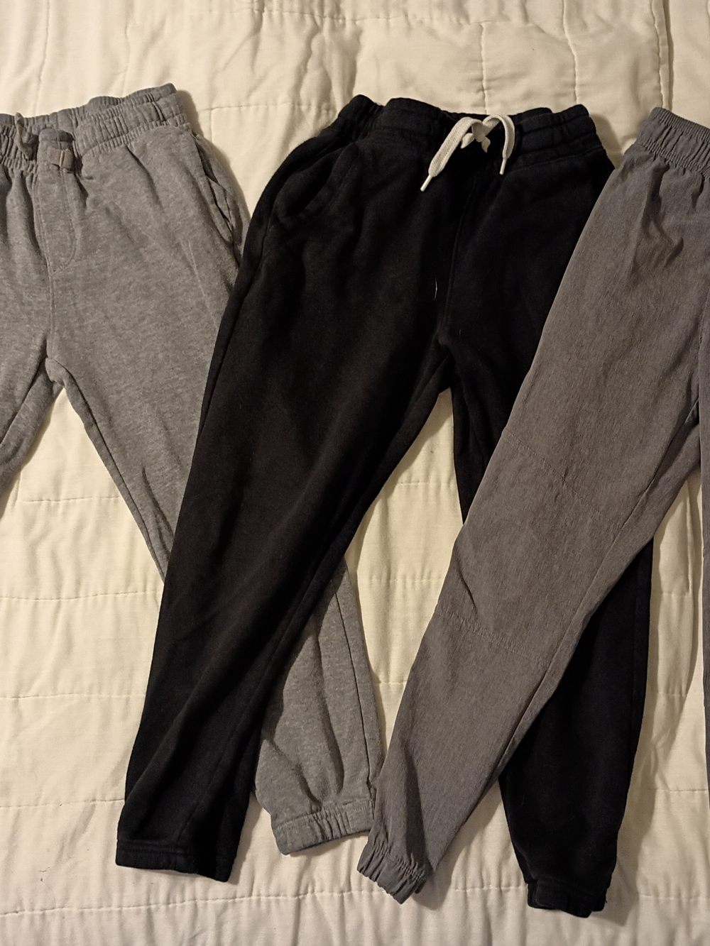 Athletic Works/Old Navy Black and Gray Kids Jogger Pants - 3-Pack